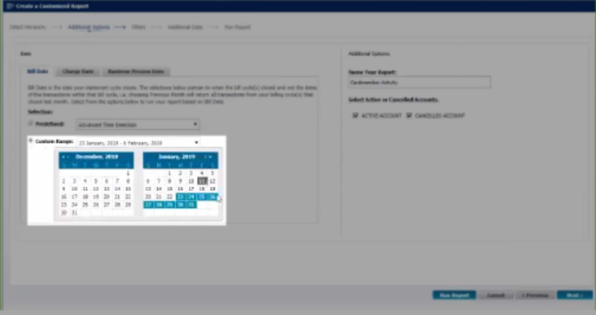 custom range section