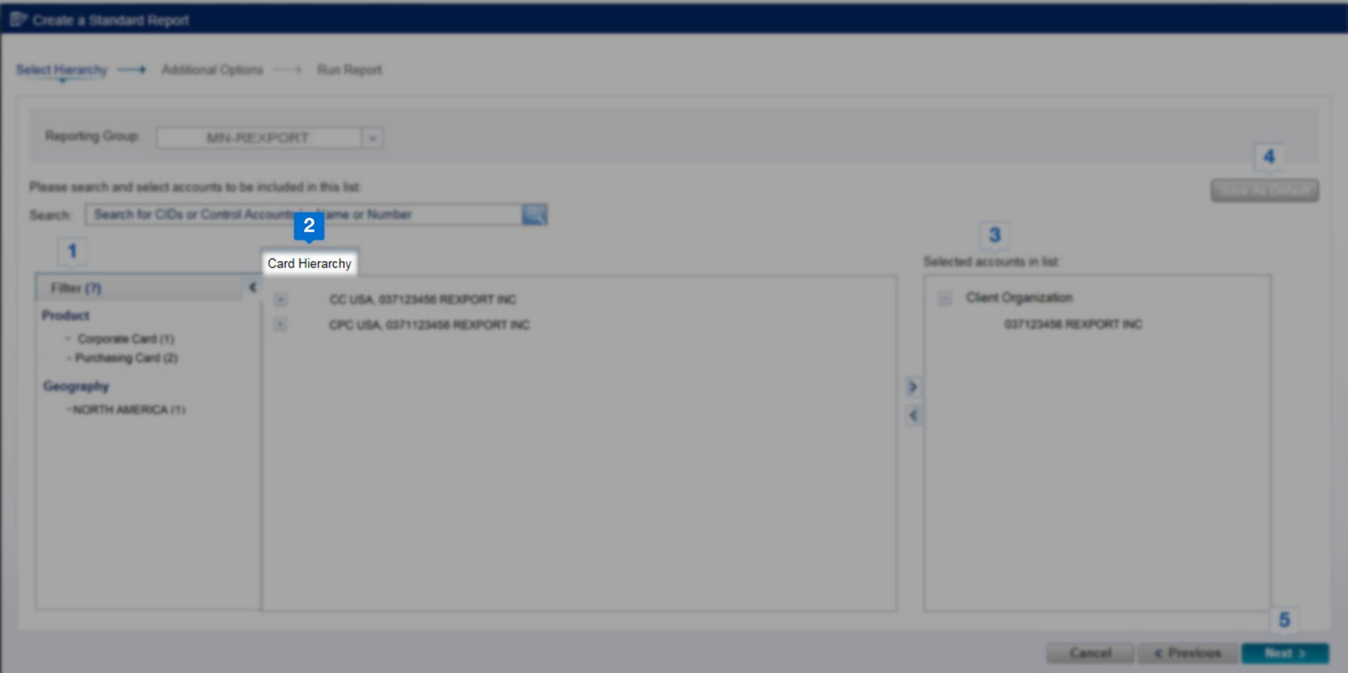 generate-report Card Hierarchy.
