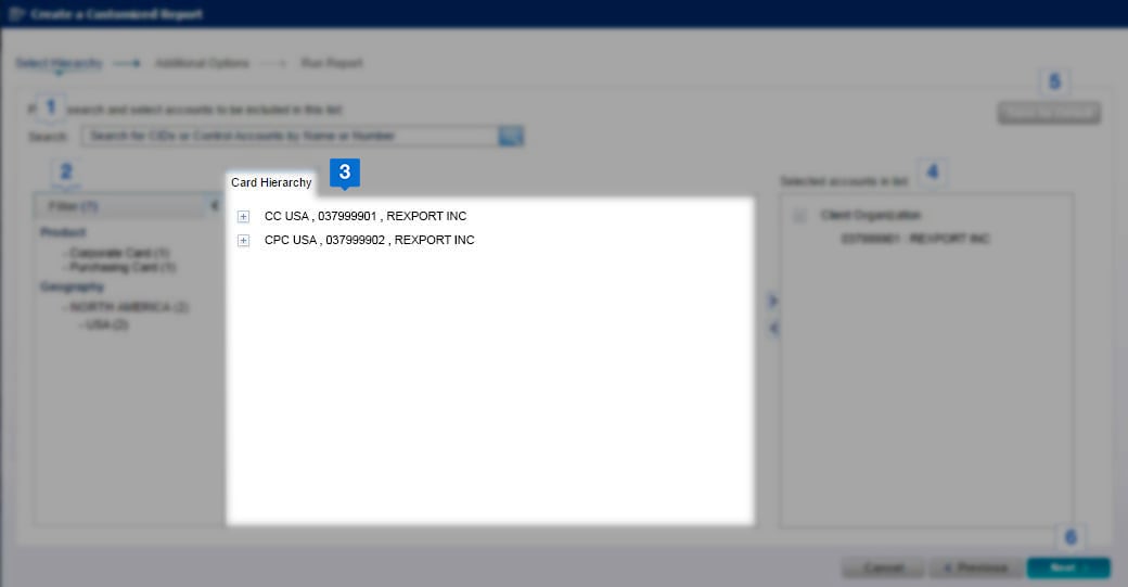 generate-report Card Hierarchy