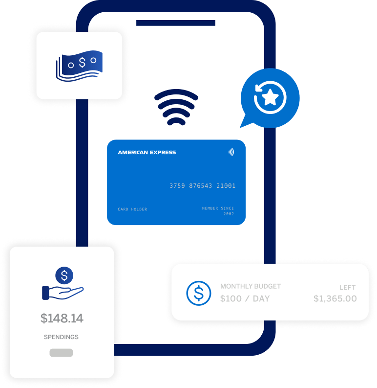 iPhone graphic image with icons featuring money, dollar signs, wifi connectivity, and a star.