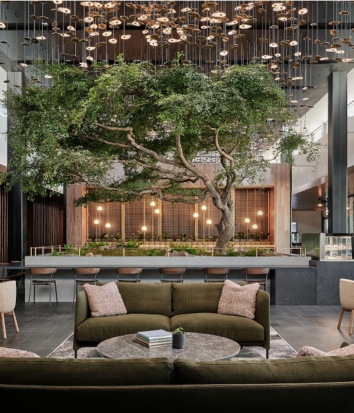 Luxurious American Express Centurion airport lounge in Atlanta International Airport