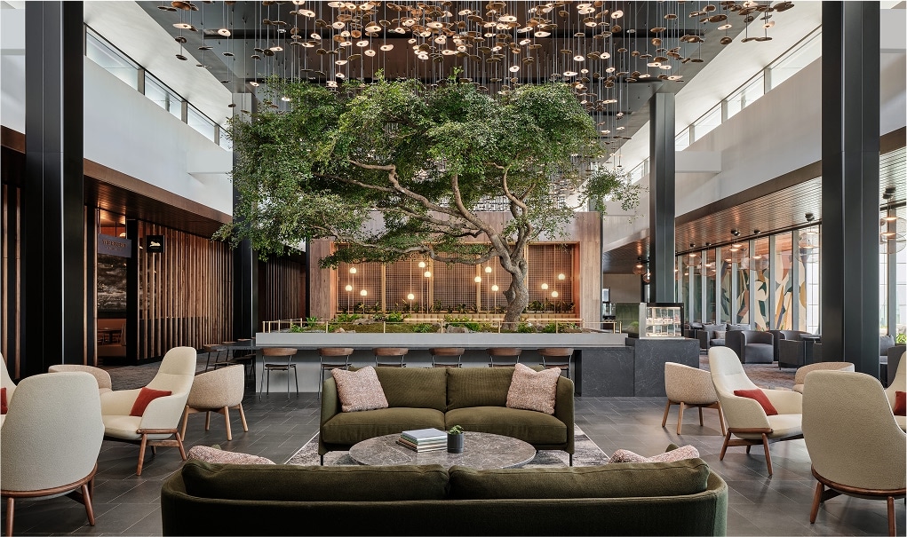 Luxurious American Express Centurion airport lounge in Atlanta International Airport