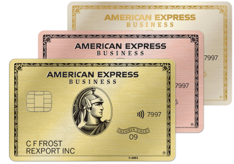 The Business Gold Card in Gold, Rose Gold and White Gold.