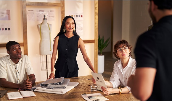 Business team discussing upcoming projects.