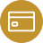 Card icon in gold color