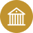 bank icon in gold color