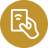 card tap icon in gold color