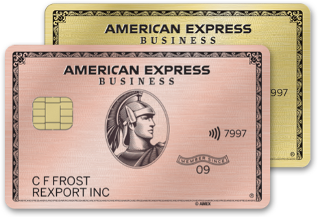Image of the Business Gold Card in Rose Gold and Gold