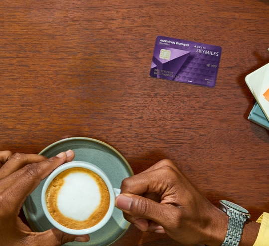 The Delta SkyMiles® Reserve Business Card using tap to pay function