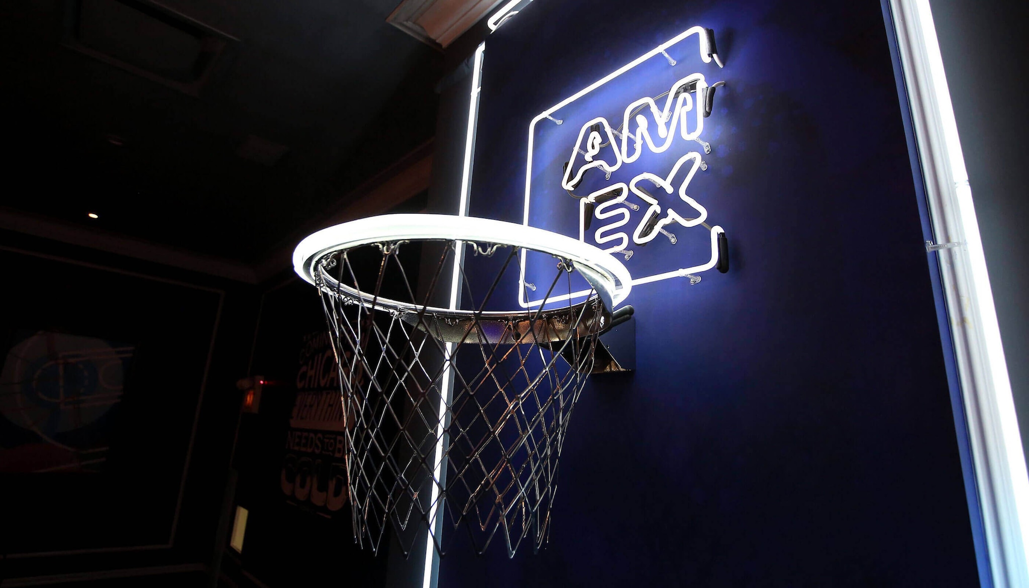 Basketball Hoop with AmEx logo