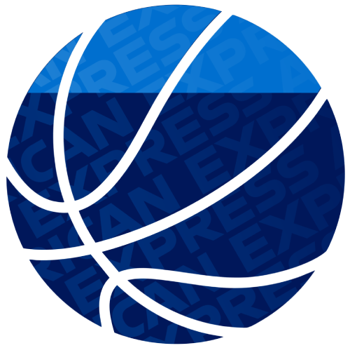 basketball with american express writing on it