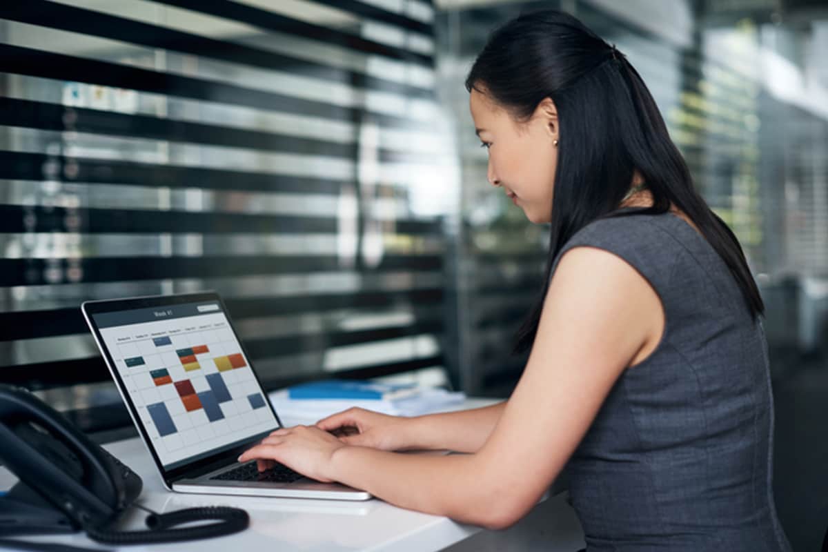 Someone checking a calendar