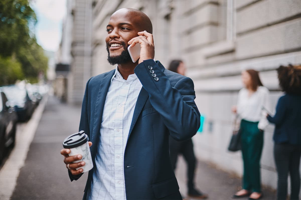 Someone talking on their phone