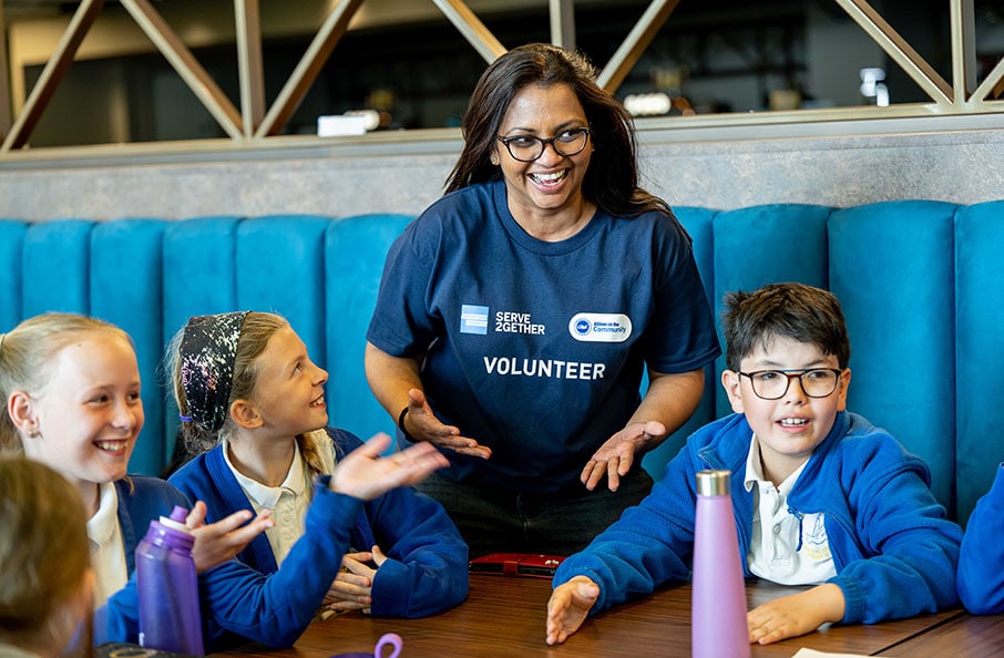 Brighton & Hove Albion Women’s players make a surprise appearance at the event held at the American Express Community Stadium