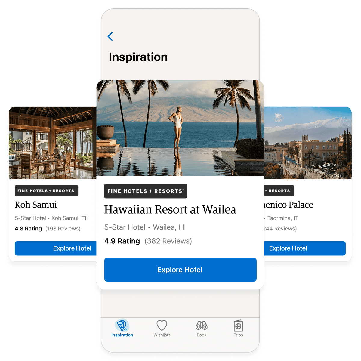 App Screen of product switcher with 2 card products, checking and savings account