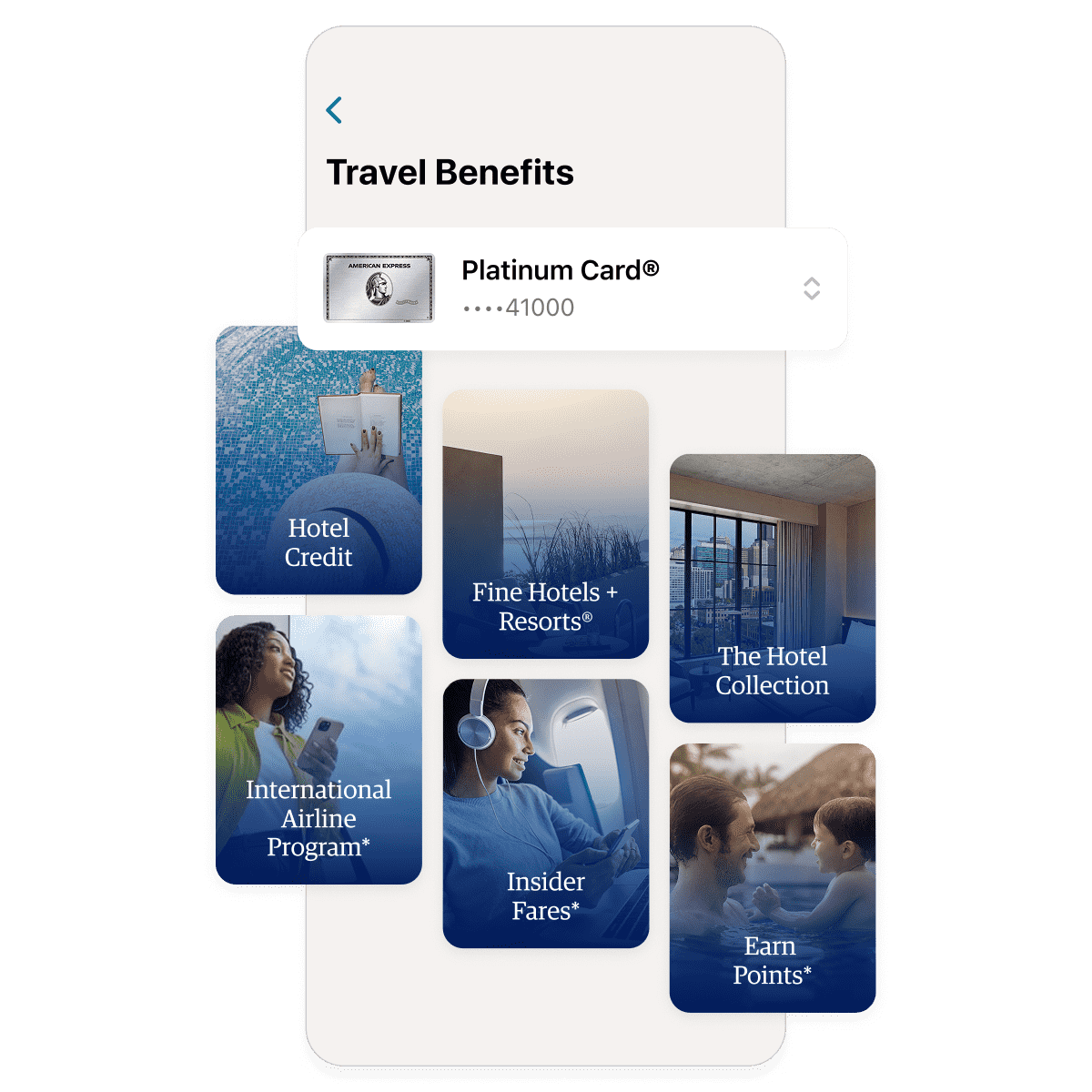 App Screen of product switcher with 2 card products, checking and savings account