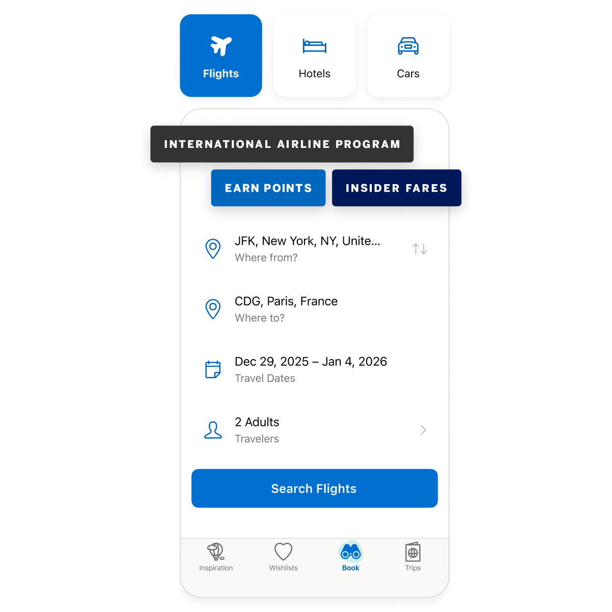 App Screen of product switcher with 2 card products, checking and savings account