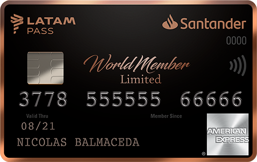 Tarjeta Santander WorldMember Limited LATAM Pass American Express®