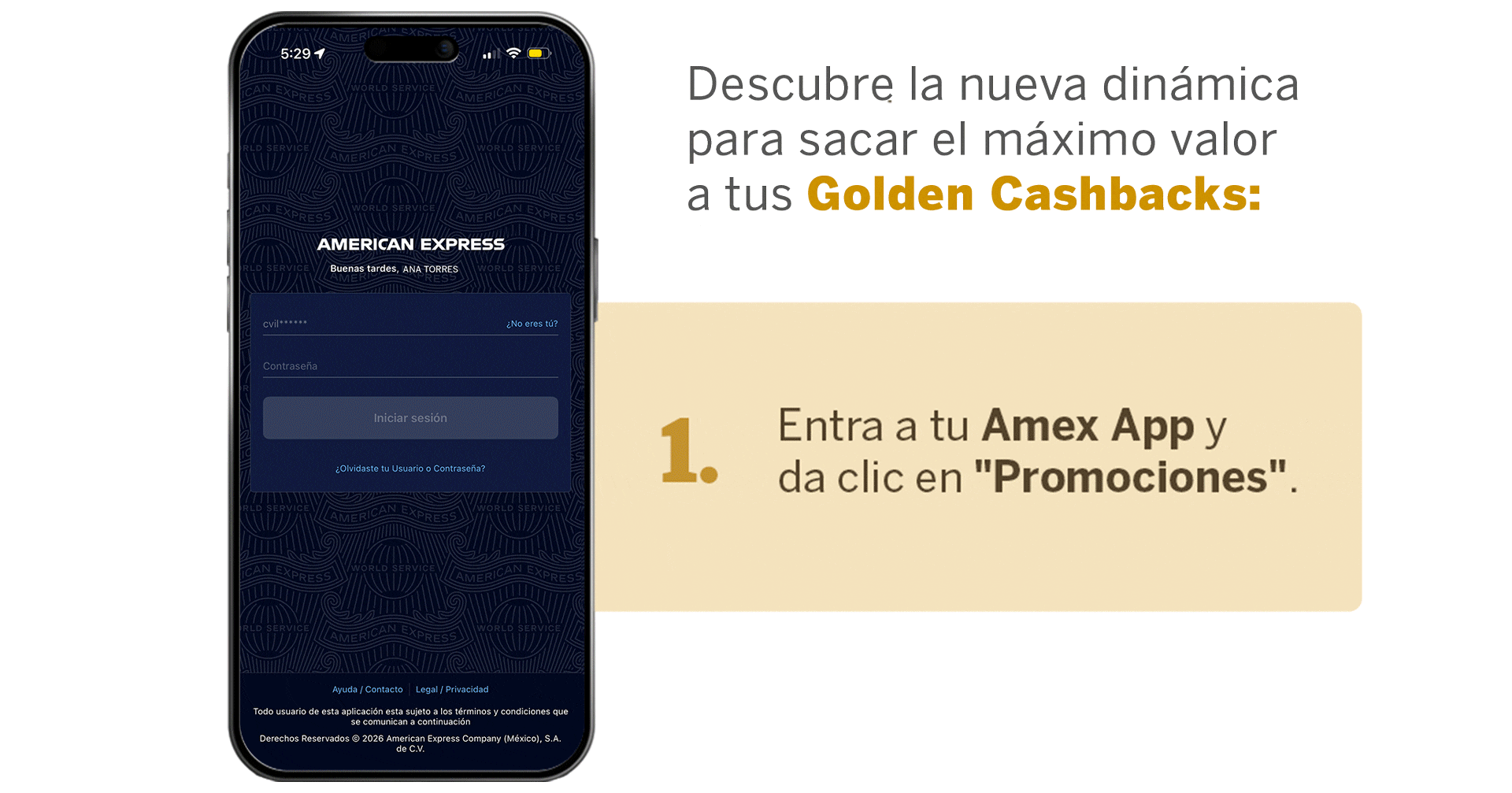 The Gold Card American Express: Guía para consultar y aprovechar Golden Cashbacks en la Amex App.