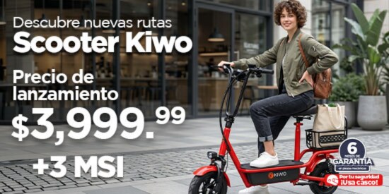 Waldo’s Scooter Kiwo a Meses sin Intereses con American Express
