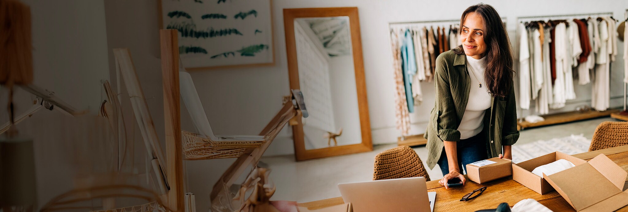 empresaria trabajando