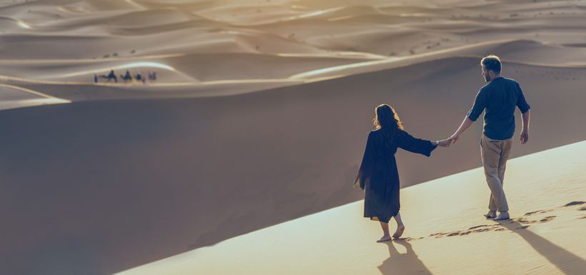 Couple in desert