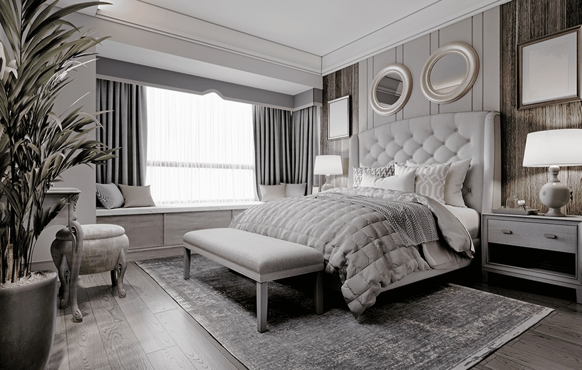 Habitación de hotel chic                 