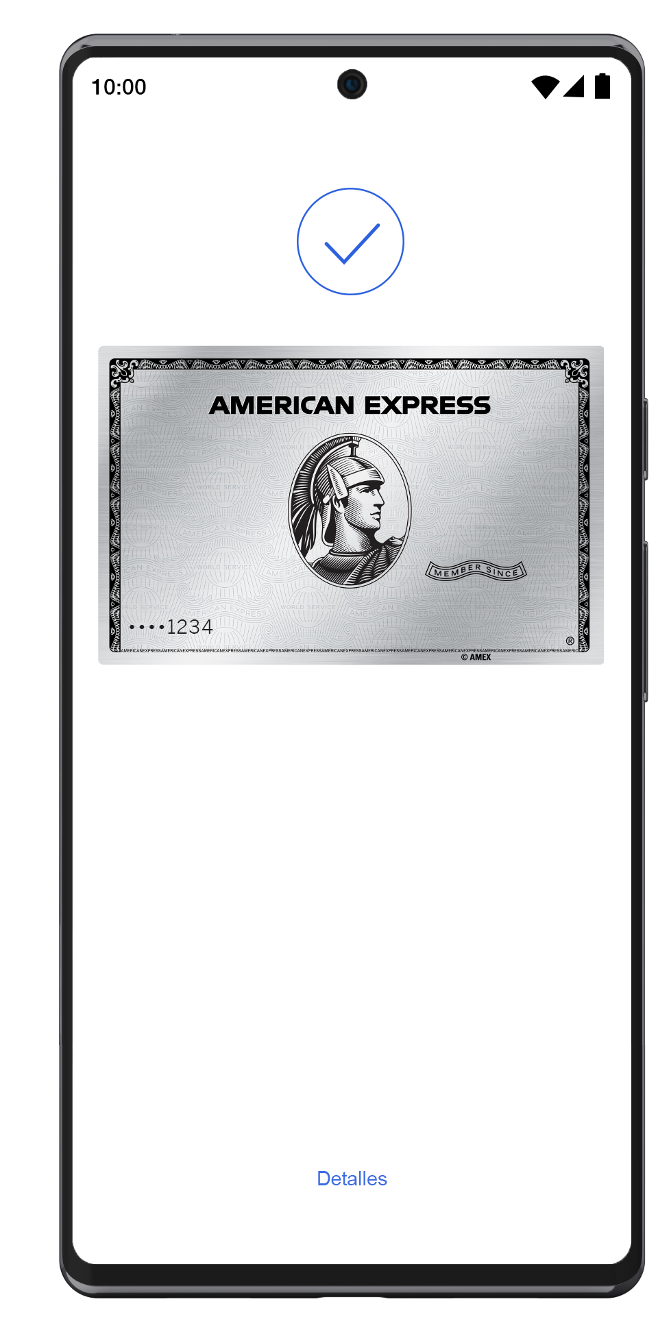 Tarjeta digital de AMEX MX en aplicación de Google Pay en dispositivos móviles 