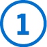 Ícono del número 1 con círculo en azul | American Express México