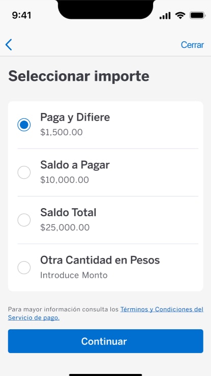 Amex App Paga y Difiere