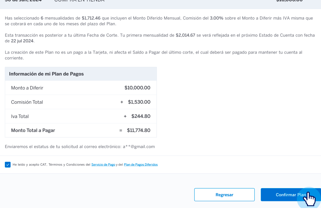 Servicios en Línea Confirmar Pago