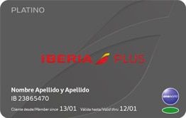 Imagen de la tarjeta Iberia Plus Platino