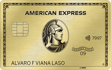Tarjeta Gold American Express de metal
