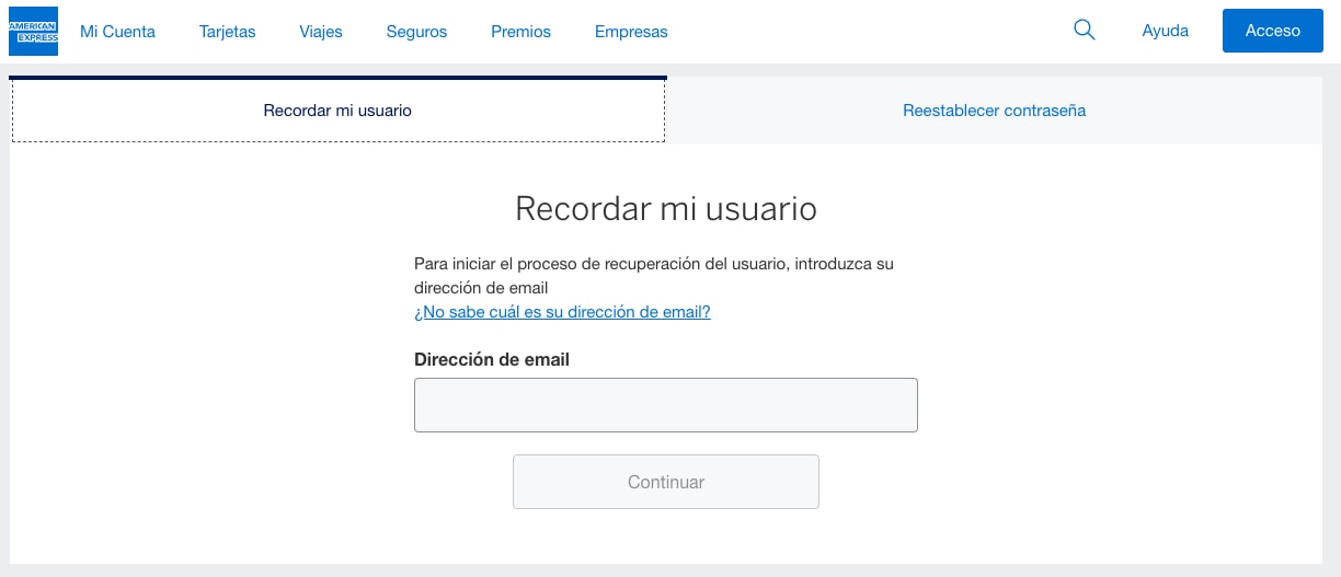 Screenshot of Forgot User ID screen
