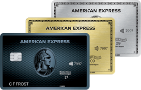 Pile de cartes American Express.