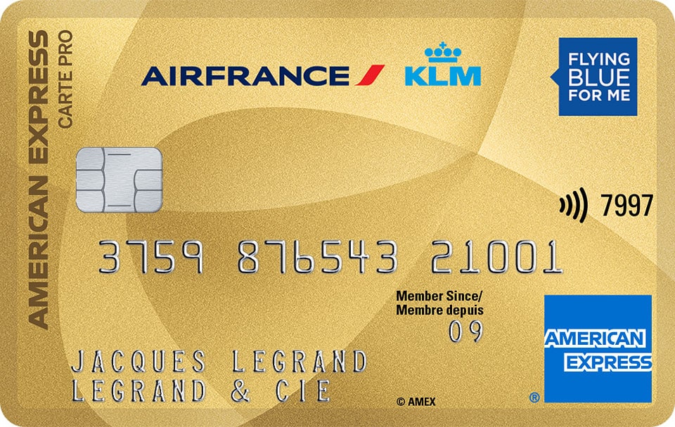Carte PRO AIR FRANCE KLM AMEX Gold
