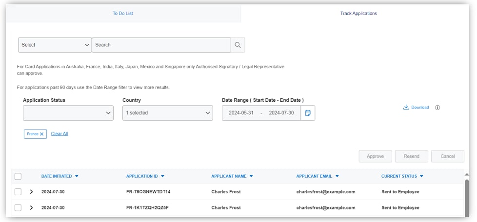 view application list