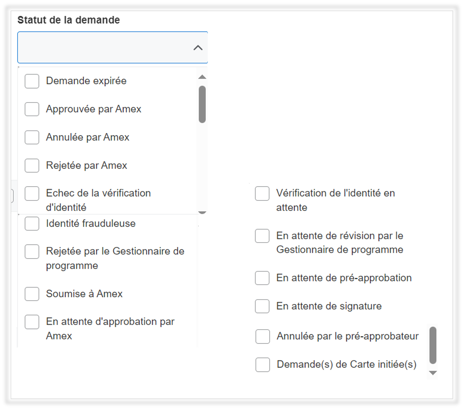 view status of application