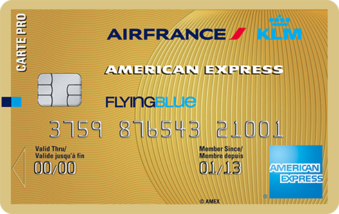 Carte PRO AIR FRANCE KLM - AMERICAN EXPRESS GOLD
