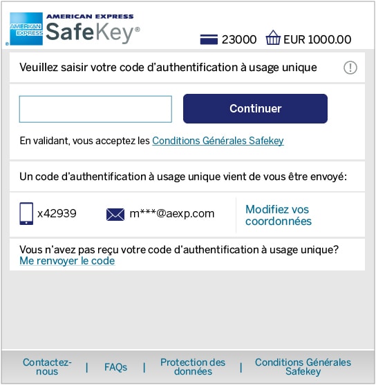 SafeKey 3D Secure | American Express Carte France