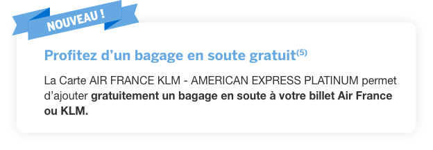 Profitez d'un bagage en soute gratuit