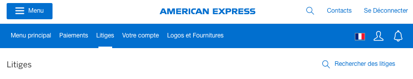 Screenshot of searching for disputes