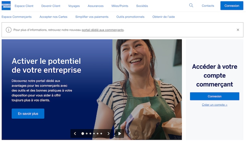 Screenshot of Merchant Homepage