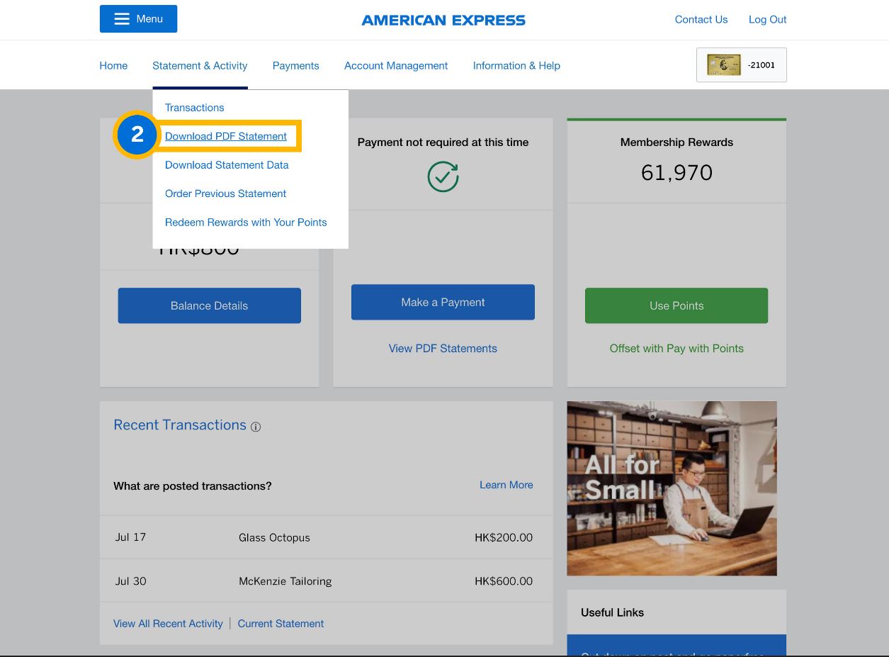 how to download pdf statement