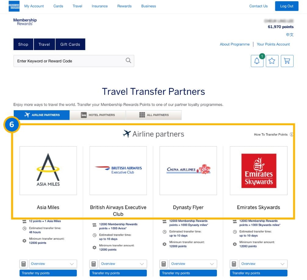 Membership Rewards Redemption 