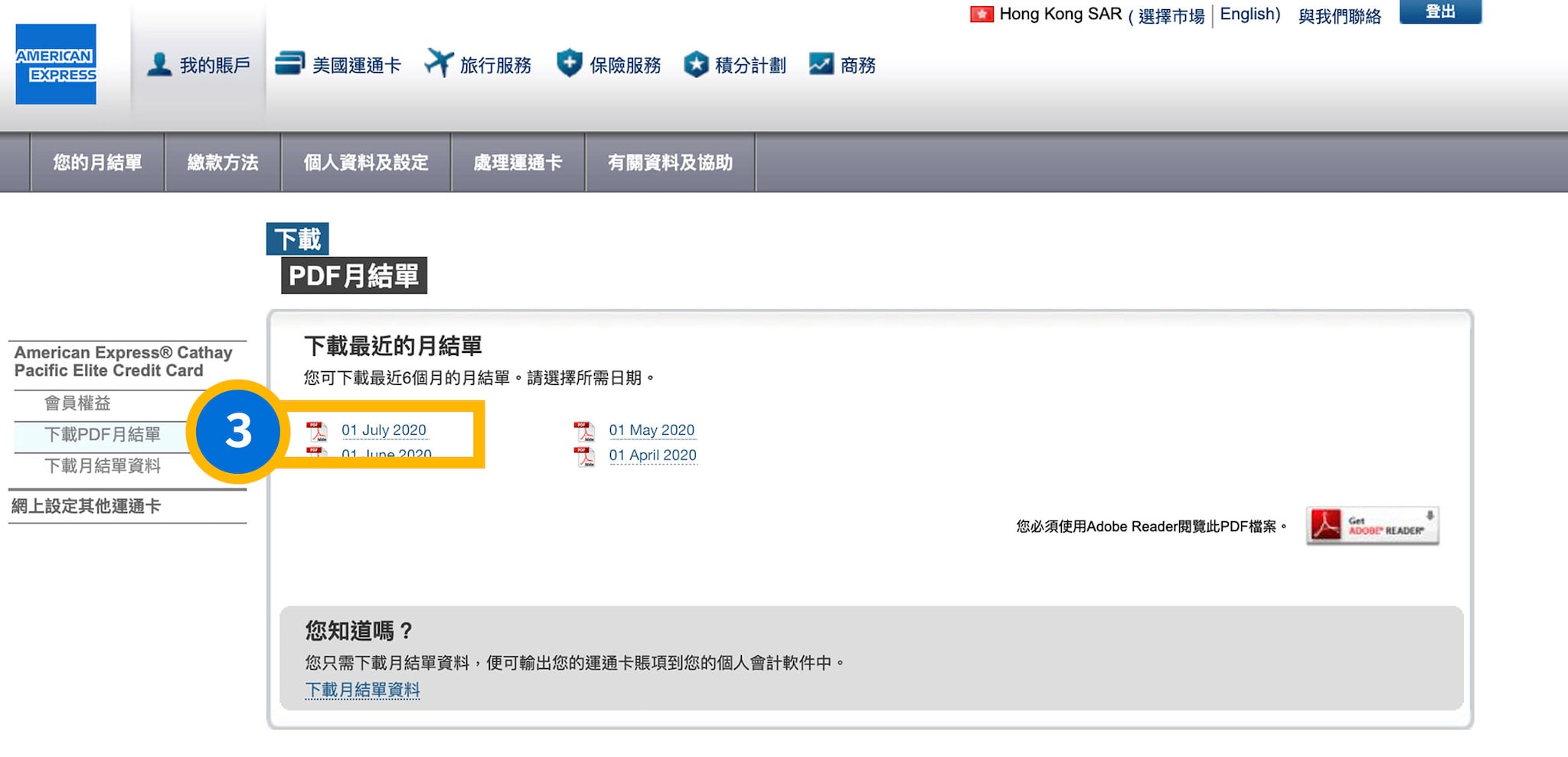 how to download pdf statement