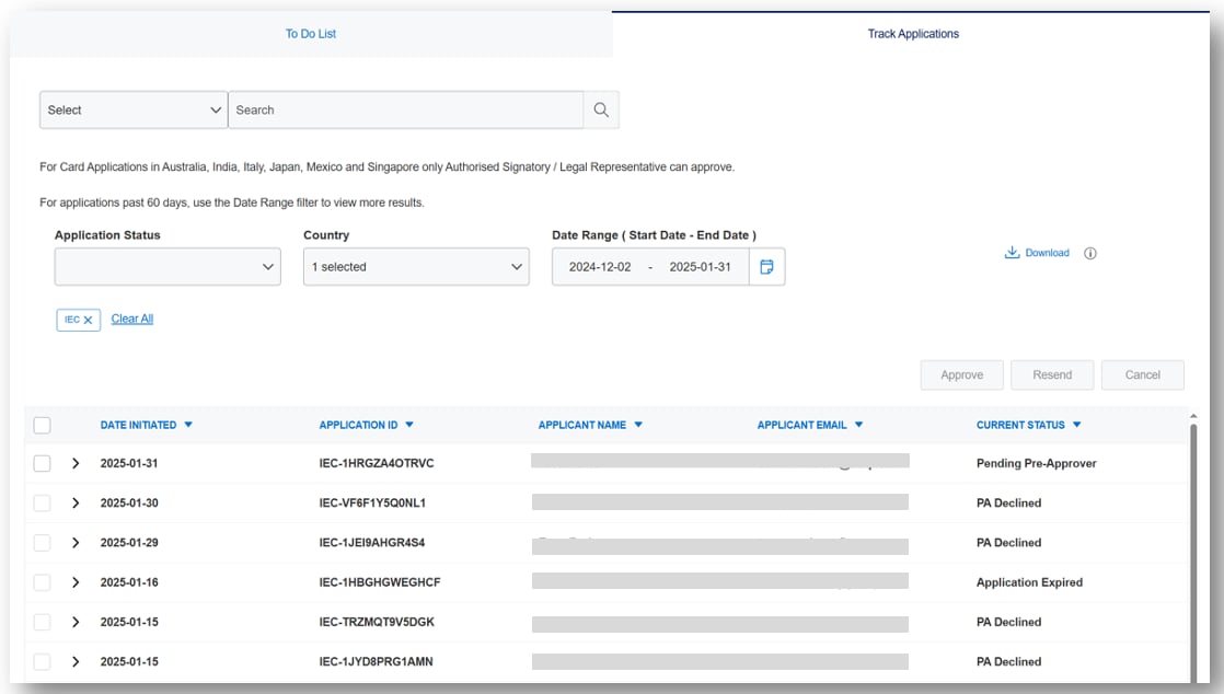 view application list