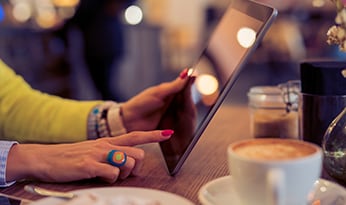 Man checking the price of a box