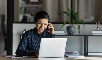Woman repairing her bicycle