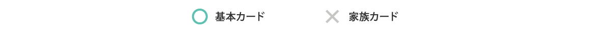 基本カード。家族カードは対象外です。